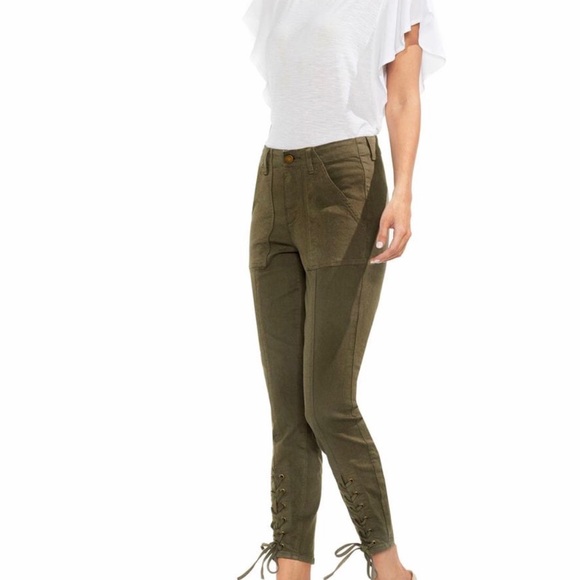 Vince Camuto Lace-up Cuff Skinny Ankle D-Lux Pants - Picture 4 of 8